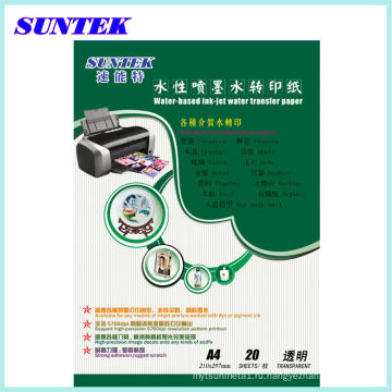 Suntek А4 прозрачная бумага переноса воды для керамического принтера Inkjet